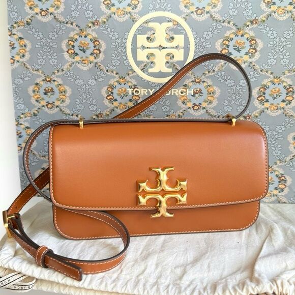 AUTH BRAND NEW Tory Burch Small Eleanor Rectangular Bag in Malt Whiskey $598 - Picture 4 of 17